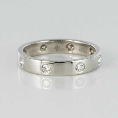 Modern 0.24 Carat Diamond Platinum Band Wedding Ring-OLU-896328