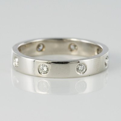 Modern 0.24 Carat Diamond Platinum Band Wedding Ring-OLU-896328