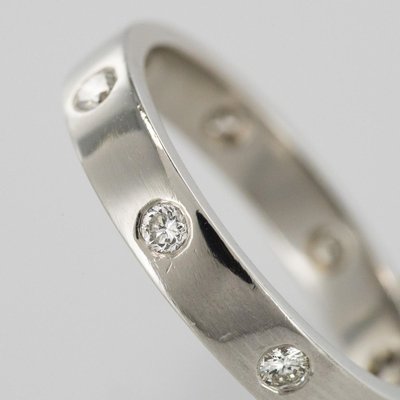 Modern 0.24 Carat Diamond Platinum Band Wedding Ring-OLU-896328