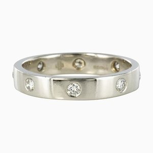 Modern 0.24 Carat Diamond Platinum Band Wedding Ring-OLU-896328