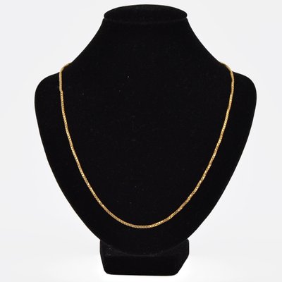 Modern 18 Karat Yellow Gold Cube Mesh Chain-OLU-1358707