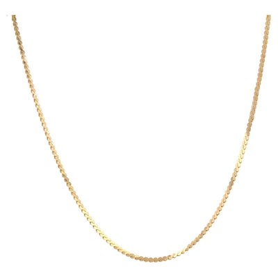 Modern 18 Karat Yellow Gold Mesh Chain-OLU-1342976