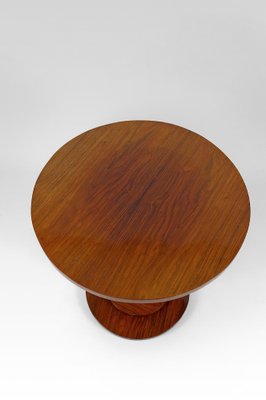 Modern Art Deco Pedestal Table in Walnut and Chrome, 1930-XNH-1804565