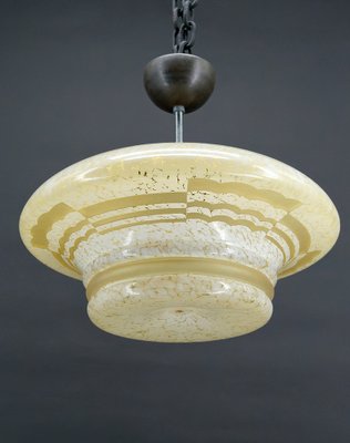 Modern Art Deco Pendant Light in Acid-Etched Glass, 1930-XNH-1804462