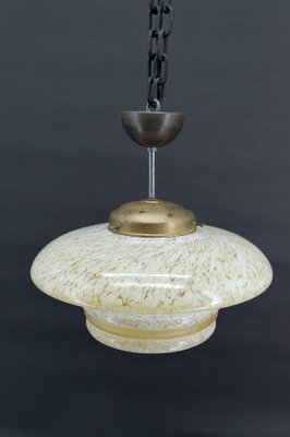 Modern Art Deco Pendant Light in Acid-Etched Glass, 1930-XNH-1804462