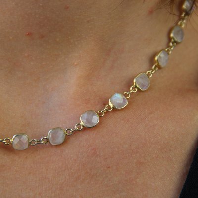 Modern Baume Creation Moonstones Vermeil Necklace, 2023-OLU-1731246