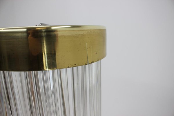 Modern Brass and Art Glass Floor Lamp from Kamenický Šenov & Preciosa, 1960-TZ-828881