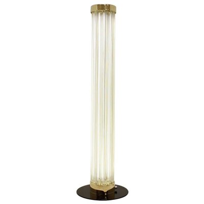 Modern Brass & Art Glass Floor Lamp from Preciosa Kamenický Šenov, 1970s-TZ-915203