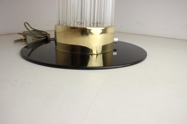 Modern Brass & Art Glass Floor Lamp from Preciosa Kamenický Šenov, 1970s-TZ-915203