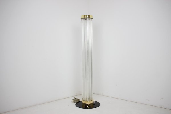 Modern Brass & Art Glass Floor Lamp from Preciosa Kamenický Šenov, 1970s-TZ-915203