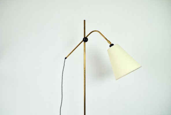 Modern Brass Floor Lamp with Adjustable Arm & Head, 1970s-HPQ-1286429