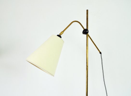 Modern Brass Floor Lamp with Adjustable Arm & Head, 1970s-HPQ-1286429