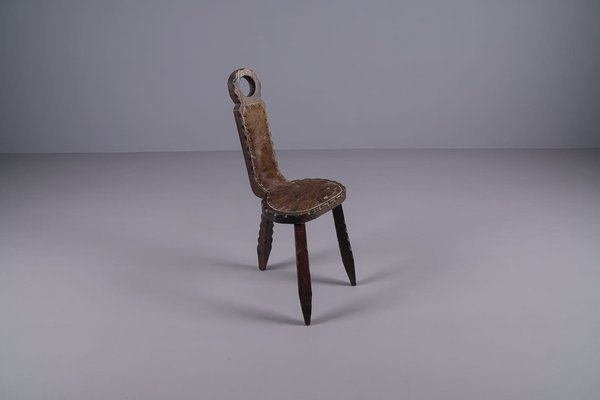 Modern Brutalist Rustic Sculptured Chair, France, 1960s-KQB-1404912