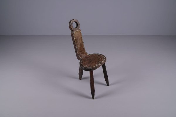 Modern Brutalist Rustic Sculptured Chair, France, 1960s-KQB-1404912