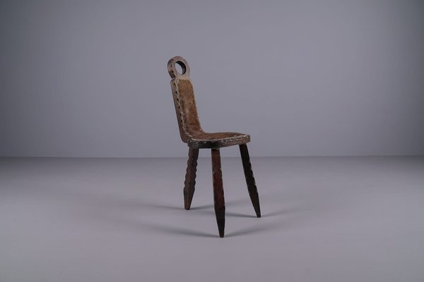 Modern Brutalist Rustic Sculptured Chair, France, 1960s-KQB-1404912