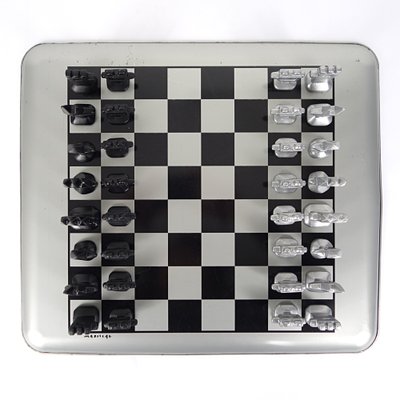 Modern Chess Board & Pieces by Javier Mariscal, Set of 33-RY-1171943