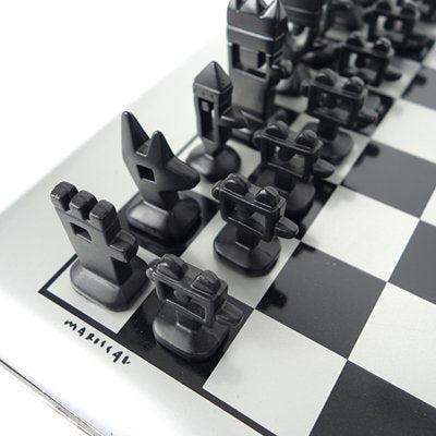 Modern Chess Board & Pieces by Javier Mariscal, Set of 33-RY-1171943