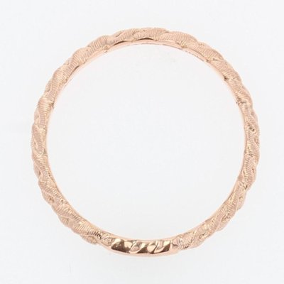 Modern Chiseled Braided Wedding Ring in 18 Karat Rose Gold-OLU-1315798