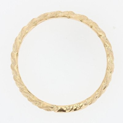 Modern Chiseled Braided Wedding Ring in 18 Karat Yellow Gold-OLU-1315805