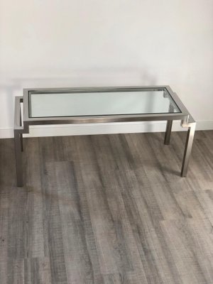 Modern Chrome & Glass Coffee Table, Italy, 1970s-LYQ-1171716