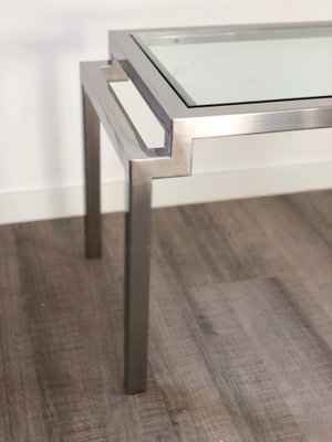 Modern Chrome & Glass Coffee Table, Italy, 1970s-LYQ-1171716