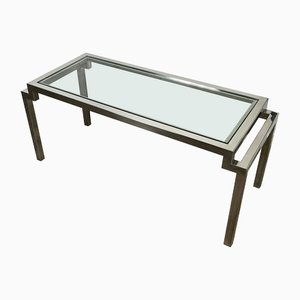 Modern Chrome & Glass Coffee Table, Italy, 1970s-LYQ-1171716