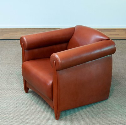 Modern Cognac Leather Club Chair by Klaus Wettergren Denmark, 1980s-JE-1331937