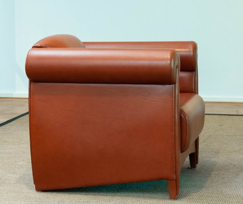 Modern Cognac Leather Club Chair by Klaus Wettergren Denmark, 1980s-JE-1331937