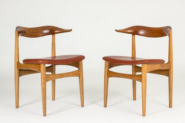 Modern Cowhorn Dining Chairs by Knud Færch for Slagelse Møbelværk, 1950s, Set of 8-NL-1783819