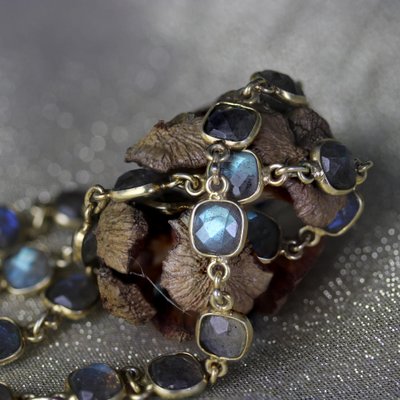 Modern Creation Labradorites Vermeil Necklace from Baume-OLU-1732552