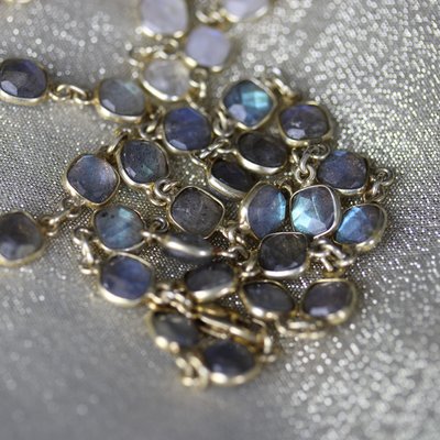 Modern Creation Labradorites Vermeil Necklace from Baume-OLU-1732552