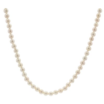 Modern Cultured Pearl 18 Karat Yellow Gold Choker Necklace-OLU-981474