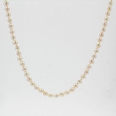 Modern Cultured Pearl 18 Karat Yellow Gold Choker Necklace-OLU-981474