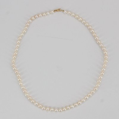 Modern Cultured Pearl 18 Karat Yellow Gold Choker Necklace-OLU-981474