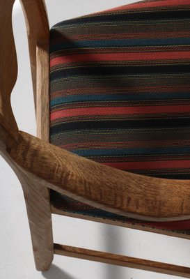 Modern Danish Arm Chair in Oak & Wool Fabric by Henry Kjærnulff, 1960s-WRF-1578917