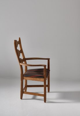 Modern Danish Arm Chair in Oak & Wool Fabric by Henry Kjærnulff, 1960s-WRF-1578917