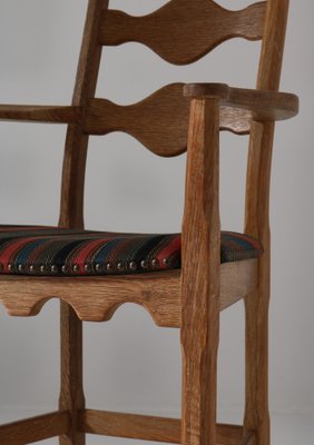 Modern Danish Arm Chair in Oak & Wool Fabric by Henry Kjærnulff, 1960s-WRF-1578917