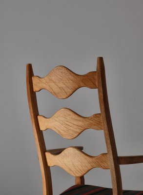 Modern Danish Arm Chair in Oak & Wool Fabric by Henry Kjærnulff, 1960s-WRF-1578917