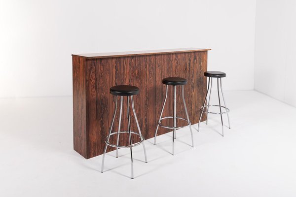 Modern Danish Free Standing Bar Cabinet with Stools, 1960s-KMC-2020882