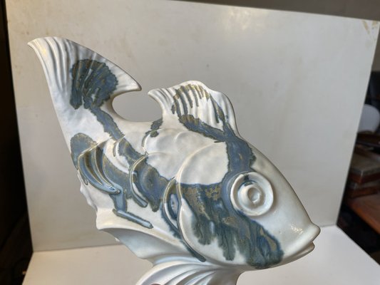 Modern Danish Glazed Stoneware Koi Fish by Aage Würtz, 1970s-LCR-2043245