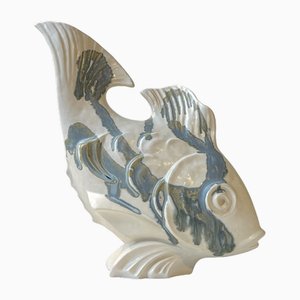 Modern Danish Glazed Stoneware Koi Fish by Aage Würtz, 1970s-LCR-2043245