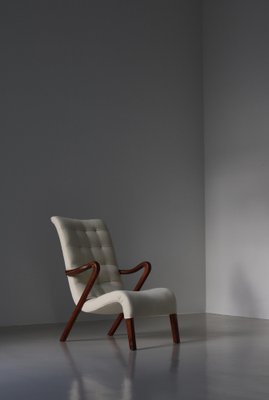 Modern Danish Lounge Chair Model No.56 attributed to Slagelse Furniture Works, 1940s-WRF-1738204