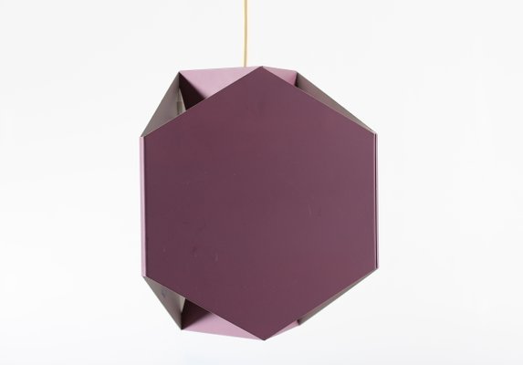 Modern Danish Metal Purple Ceiling Lamp by Lyfa, 1960s-QQ-1377417