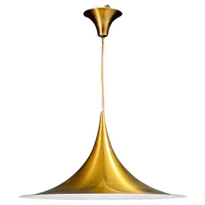 Modern Danish Metal Semi Pendant by Bonderup & Thorup for Fog & Morup, 1970s-GDD-1343267