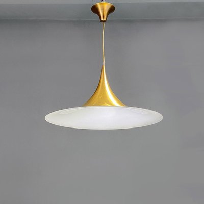 Modern Danish Metal Semi Pendant by Bonderup & Thorup for Fog & Morup, 1970s-GDD-1343267