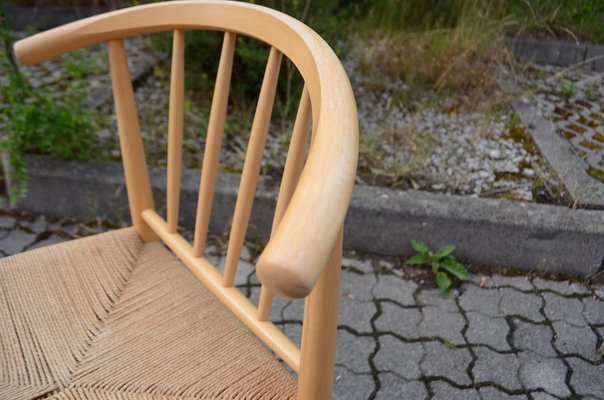 Modern Danish Model J-151Beech Dining Chair by Erik Ole Jorgensen for Kvist Mobler, 1960s-UF-1374409