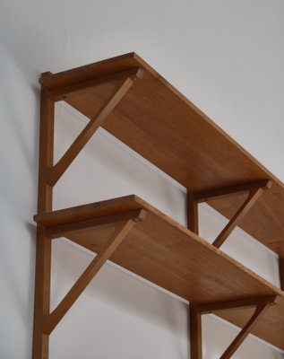 Modern Danish Oak and Teak Wall Shelving System by Børge Mogensen for Fredericia, 1956-WRF-1323298