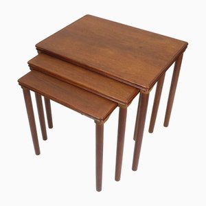 Modern Danish Teak Nesting Tables, 1960s, Set of 3-FH-2033963