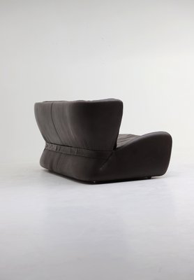 Modern Dark Brown Leather Model Pasha Sofa by Durlet, Belgium, 1970s-CF-1377376