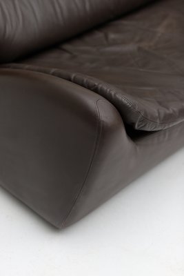 Modern Dark Brown Leather Model Pasha Sofa by Durlet, Belgium, 1970s-CF-1377376